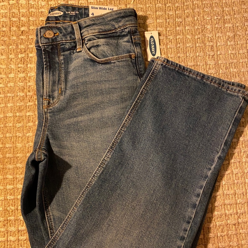 NWT Old Navy Slim Wide Leg Jeans